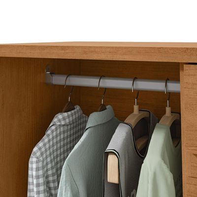 Comoda Sapateira Vedra 7 Gavetas 2 Portas - Lopas Amendoa Clean.