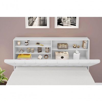 Cabeceira Box Casal 1,38 Branco Com Painel Class Branco