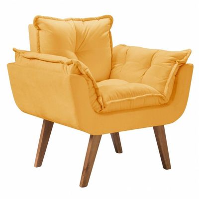 Poltrona Opalla 1 Lugar Base Palito Amarelo