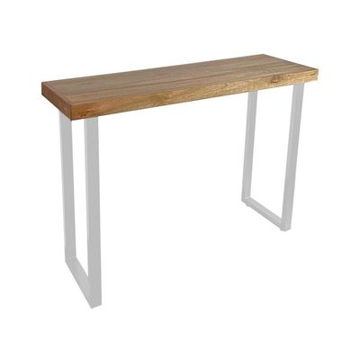 Aparador Hall De Entrada Industrial 180cm Em Madeira E Base Ferro Branco Branco