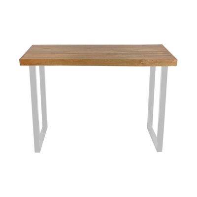 Aparador Hall De Entrada Industrial 180cm Em Madeira E Base Ferro Branco Branco