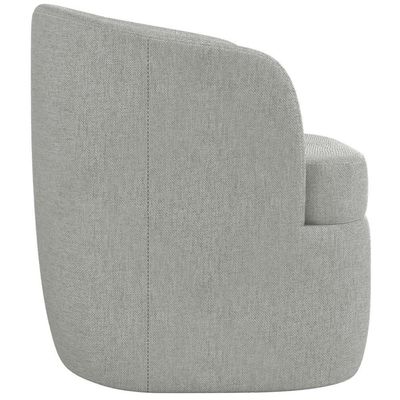 Poltrona Decorativa Giratória Para Sala De Estar Siena K01 Linho Cinza - Lyam Decor