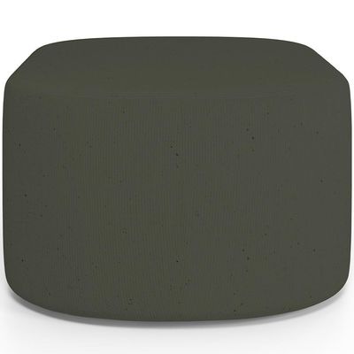 Puff Decorativo Orgânico Para Living Quarto 70cm Doha W01 Linho Verde Musgo - Lyam Decor