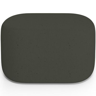 Puff Decorativo Orgânico Para Living Quarto 70cm Doha W01 Linho Verde Musgo - Lyam Decor