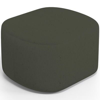 Puff Decorativo Orgânico Para Living Quarto 70cm Doha W01 Linho Verde Musgo - Lyam Decor