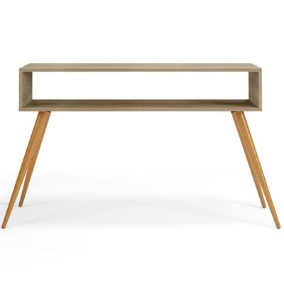 Kit Aparador Com Mesa De Centro Mônaco Pés Palito L03 Castanho