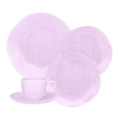 Jogo De Jantar Em Porcelana Ryo Com 30 Peças Oxford Pink Sand