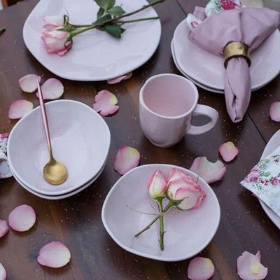 Jogo De Jantar Em Porcelana Ryo Com 30 Peças Oxford Pink Sand