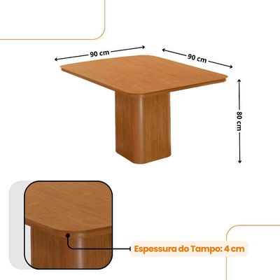 Mesa De Jantar Eloise Canto Copo 4 Cadeiras Moderna Mobília Veludo Capuccino/naturalle