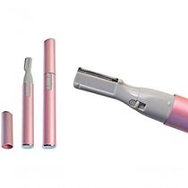Depilador Aparador Sobrancelha Facial Elétrico Caneta Rosa