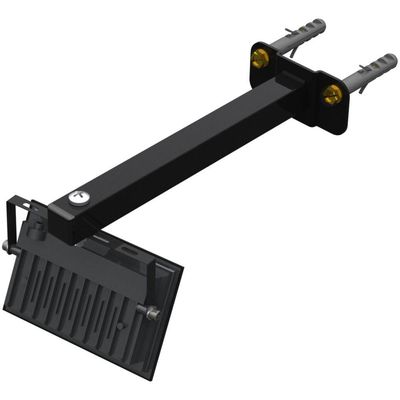 05 Suportes Refletor Base Reta Braço 20 Cm 5 Cjts - Preto