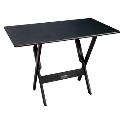 Conjunto De Mesa Dobrável 70x110 Com 2 Cadeiras Preto Cor: Preto
