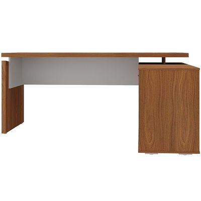 Mesa Para Escritório Home Office Em L 170x155cm Unik A02 Freijó Branco - Lyam Decor