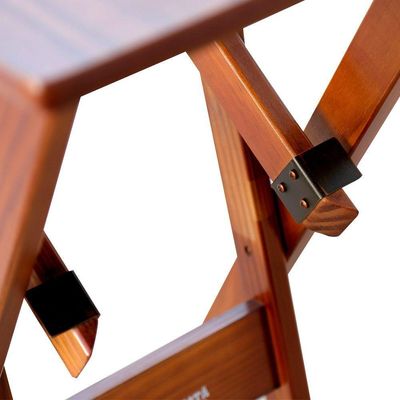 Conjunto De Mesa Bistro Dobravel Com 4 Cadeiras Imbuia Cor: Marrom