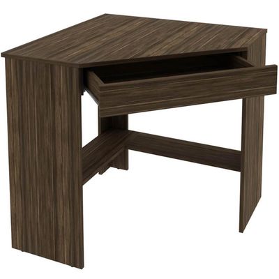 Mesa Escrivaninha de Canto com 1 Gaveta ME4169 Nogal Tecnomobili