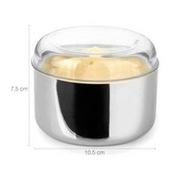 Manteigueira Para Pote 350g Porta Manteiga Inox Redonda Com Tampa Vision Forma