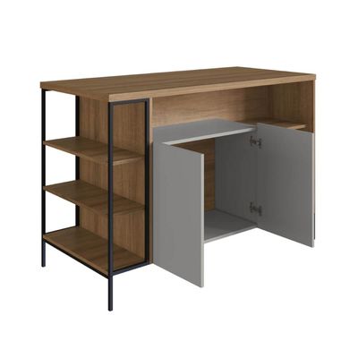 Mesa Bancada Gourmet 131cm com Arm 2 Portas P1035 Mel/Arenas