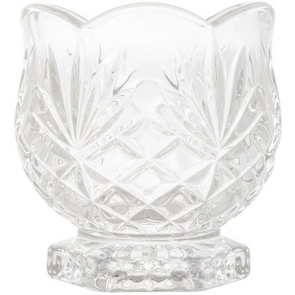 Porta Talher de Cristal Vidro Colher de Cafe Chá Mesa Posta Dublin Decorativo 8x8cm