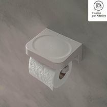Porta Papel Higiênico de Parede com Tampa 14,5x12cm Bege Eleve Ou Banheiro