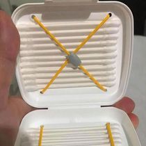 Porta Cotonetes com Elástico Interno e Saboneteira Portátil para Viagens Branco Crippa