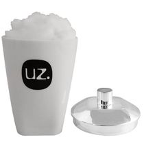 Porta Algodão E Cotonete Para Banheiro Pote Com Tampa Uz Branco 400ml