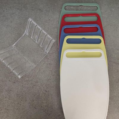 Conjunto 5 Tábuas de Corte com Suporte para Cozinha Coloridas 26x18cm Pequenas Cinquetti