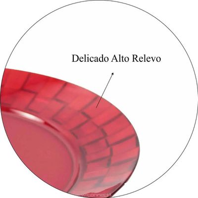 Conjunto 30 Pratos Plásticos Vermelhos Mesa Posta Eventos Ba