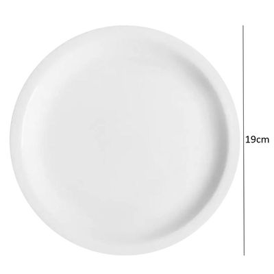 Conjunto 4 Pratos de Sobremesa em Porcelana 19cm Classe Única Iguaçu Germer Branco