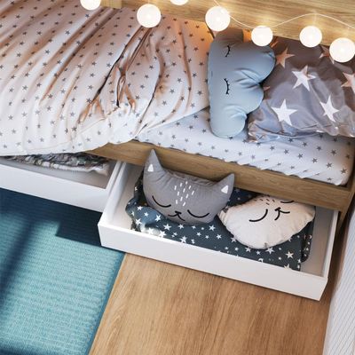 Conjunto 2 Gavetões Individuais para Beliche Branco