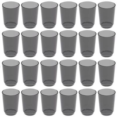 Conjunto 24 Copos Crippa 500ml Plástico Fumê Suco Água Bebidas Escolar