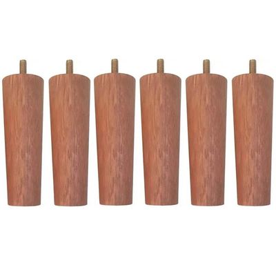 Conjunto 6 Pés Fixos para Cama Box Casal Solteiro Móveis 13cm Mel Dimader