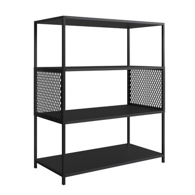Estante Industrial Média para Livros Studio Prateleira Escritório P1024 Preta