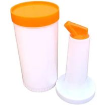 Garrafa Plástica Store'n Pour 1 Litro Laranja Weck para Drinks Xaropes Mixologista