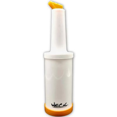 Garrafa Plástica Store'n Pour 1 Litro Laranja Weck para Drinks Xaropes Mixologista