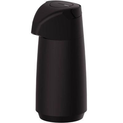 Garrafa Térmica Tramontina Exata 1L para Café Água Chá em Plástico com Ampola de Vidro Preta