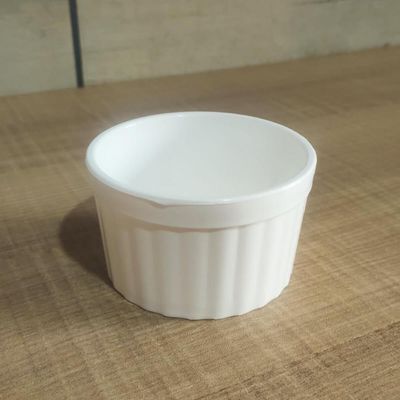 Jogo 12 Ramekins Brancos Canelados 150ml para Geleias Maionese Chimichurri Uno Coza