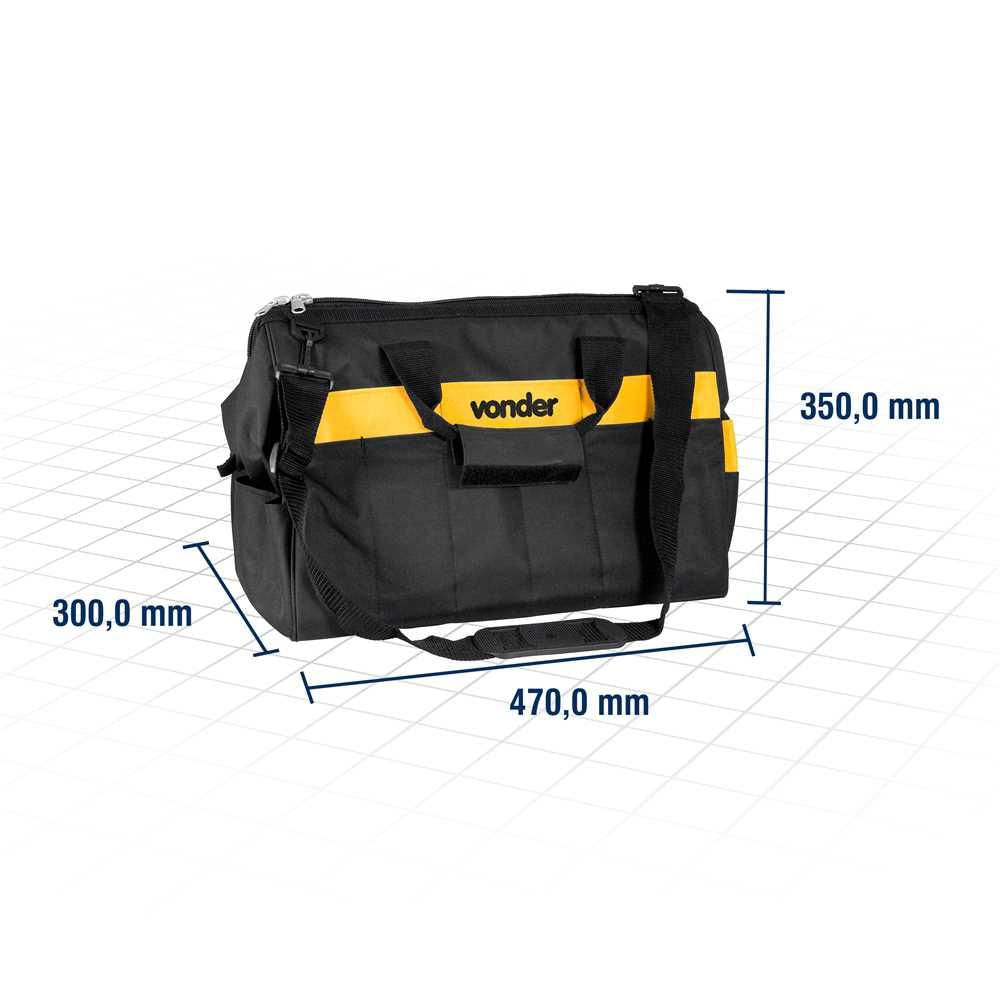 Bolsa em lona para ferramentas 470 cm x 300 cm x 350 cm BL 008 VONDER