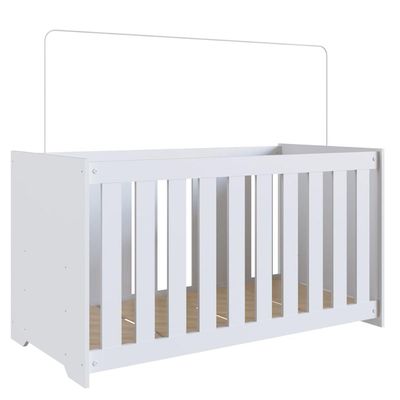 Berço com Regulagem e Colchão Branco Completa Móveis