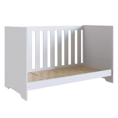 Berço 3 x 1 e Colchão Branco Linha Aconchego Completa Móveis