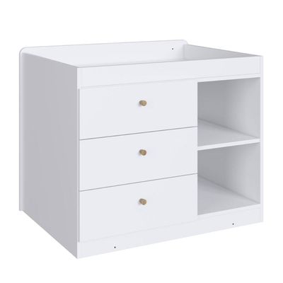 Berço Cama Multifuncional com Gavetões Aveiro com Branco