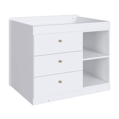Berço Cama Multifuncional com Auxiliar Branco