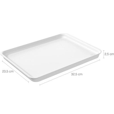 Bandeja Plástica para Servir Hamburguer 32x23cm Restaurante Branco A4 Uno Coza