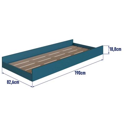 Cama Auxiliar para Beliche Azul Secreto