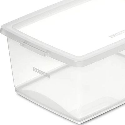 Caixa Organizadora de Plástico Retangular 15 Litros com Tampa My Closet Ordene Transparente