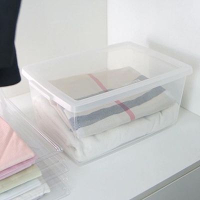 Caixa Organizadora de Plástico Retangular 15 Litros com Tampa My Closet Ordene Transparente
