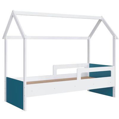 Cama Infantil Montessoriana Branco com Azul