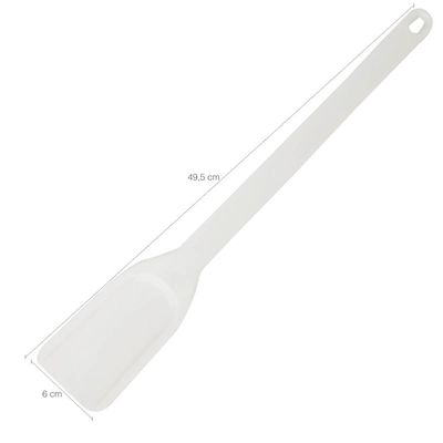 2 Espátulas Plásticas 49,5cm Retas Industriais Estreitas Brancas para Restaurantes