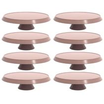 8 Boleiras com Pé Amêndoa Tortas Doces 30cm Bubble Crippa Suporte Mesa Evento