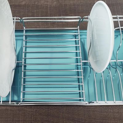 Escorredor de Louças Embutido no Armário 57cm 12 Pratos Bandeja Inox Corrediças Deslizante