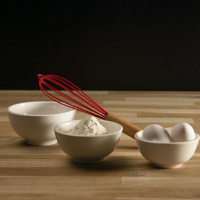 Conjunto de 6 Cumbucas de Porcelana Brancas 200ml Bowls Lyor Clean Pequenos 10,5x5cm